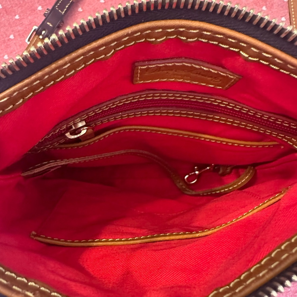 Dooney & Bourke DB Purple Signature 1975 Crossbody Bag Purse Small Logo Monogram - Picture 8 of 11